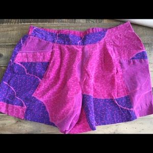 Trina Turk Silk Shorts with Pockets
